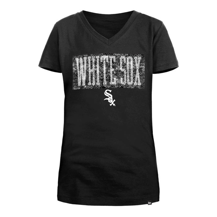 New Era Sequin Flip White Sox Youth Girls Tee-2