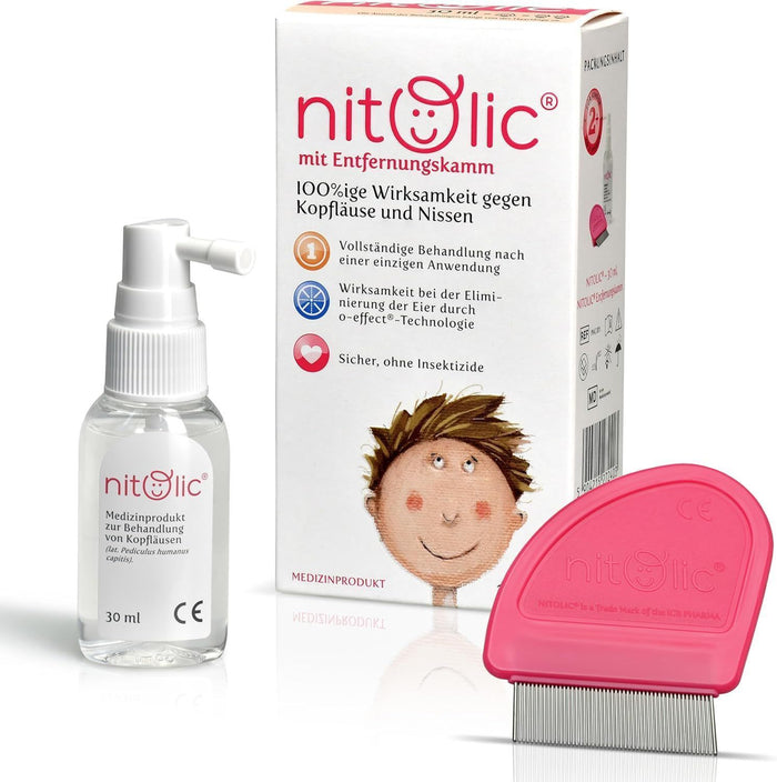 Nitolic Anti-Lice Hair Treatment with Comb, 1 Pack - Makkah Pharmacy