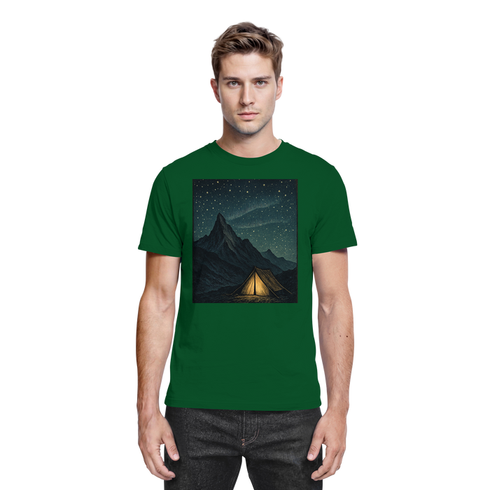 Arvenzo North Light unisex shirt in bottle green, front view showing a premium casual shirt with a classic collar.