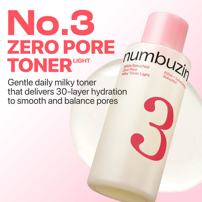 Numbuzin Bifida Bakuchiol 50 Zero Pore Milky Toner Light 200ml