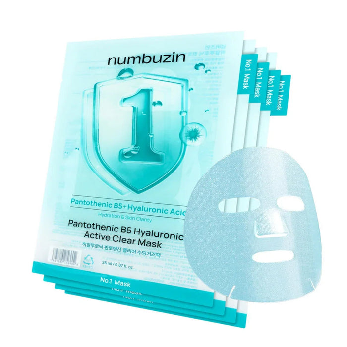 NumbuzinNumbuzin No.1 Pantothenic B5 Hyaluronic Active Clear Sheet Mask 5PcsMood Arabia