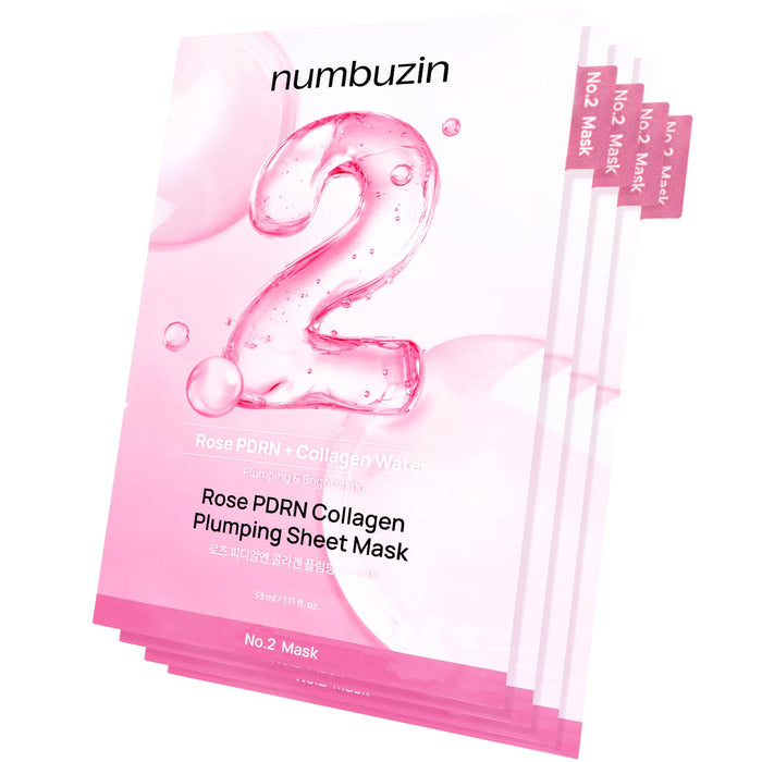 Numbuzin No.2 Rose PDRN Collagen Water Plumping Mask 4