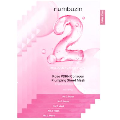 Numbuzin No.2 Rose PDRN Collagen Water Plumping Mask 5