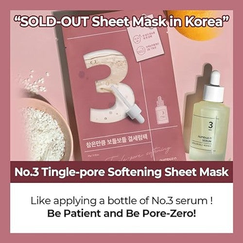 Numbuzin No.3 Tingle-Pore Softening Sheet Mask (4ea)
