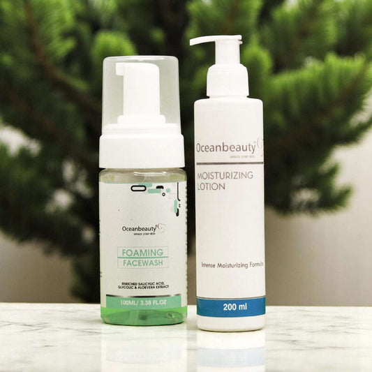 Oceanbeauty Foaming Facewash & Oceanbeauty Moisturizing Lotion - Cosmosentials