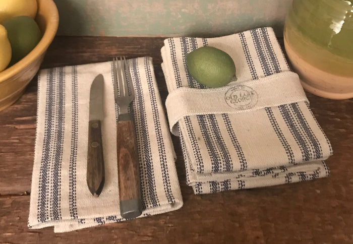 OLG-07 Blue Striped Napkins - Set of 4