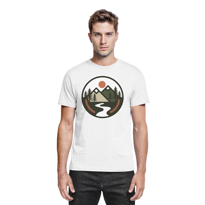 White unisex Open Ground shirt by Arvenzo, front view showcasing a clean, premium design and comfortable fit.