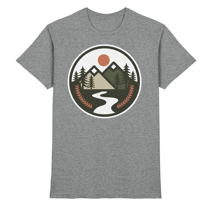 Unisex Arvenzo Open Ground shirt in sports grey meliert, front view showing a stylish casual design.
