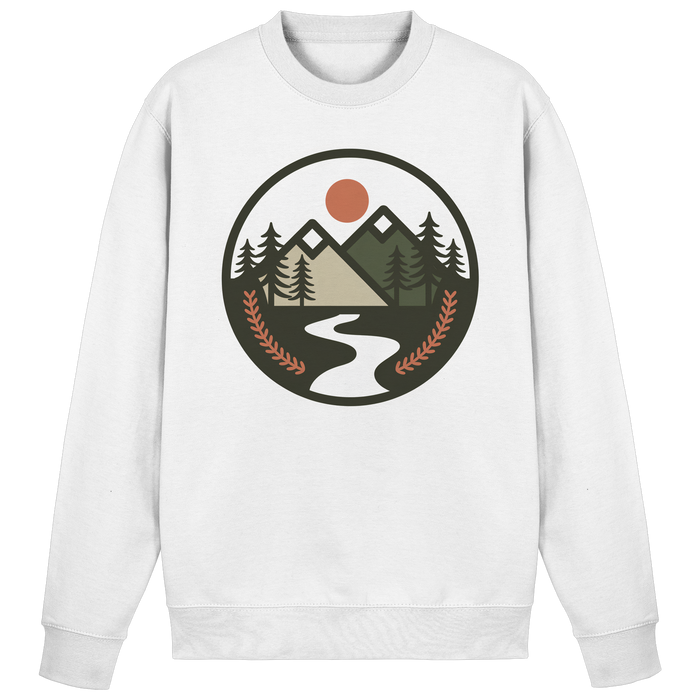 Arvenzo Open Ground sweatshirt in Arctic White, front view showcasing a casual, comfortable sweatshirt with a simple design.