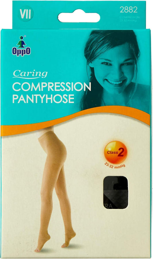 Oppo 2882 Compression Pantyhose, Womens, Open Toe - Large