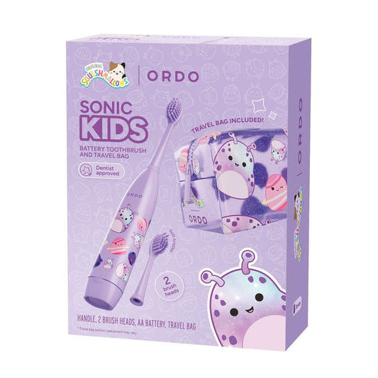 Ordo Sonic Kids Battery Toothbrush & Travel Bag - Squishmallows Daxxon