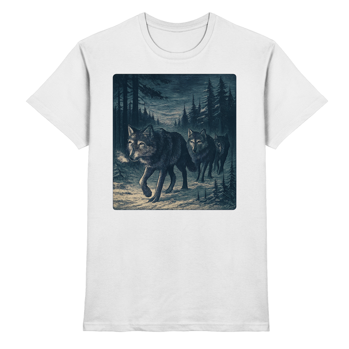 White Arvenzo Pack North unisex shirt displayed from the front, showcasing a clean, premium cotton fabric and classic design.