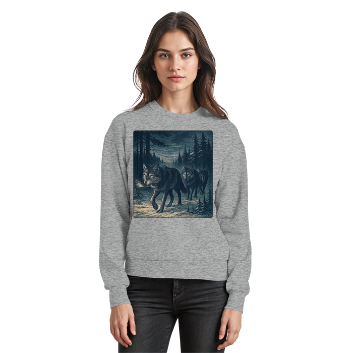 Arvenzo Pack North sweatshirt in heather grey with a front view, casual style, featuring a simple crew neckline and soft fabric.