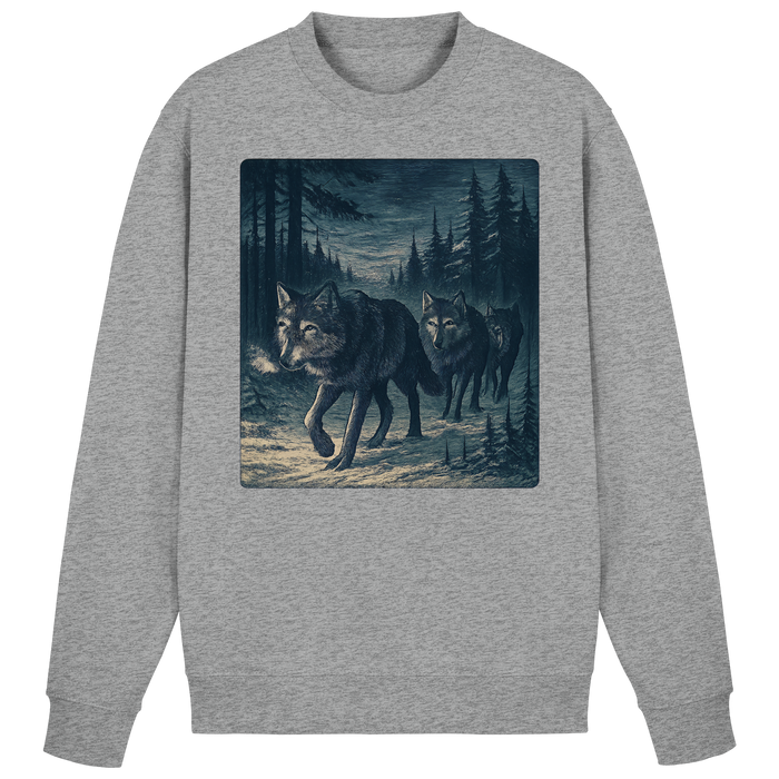 Arvenzo Pack North sweatshirt in heather grey, front view showing a casual, comfortable sweatshirt with a simple design.