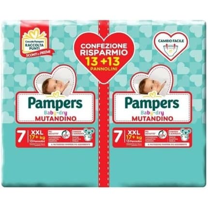 Pampers Baby Dry Pants Xxl Size 7 17 Kg 28 Diapers