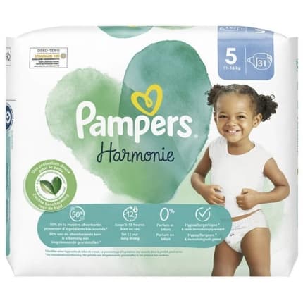 Pampers Harmonie 31 Diapers Size 5 11-16 Kg - Recycled Packaging