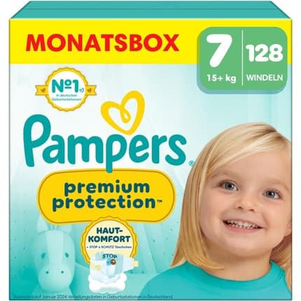 Pampers Premium Protection Size 7 128 Diapers 15kg