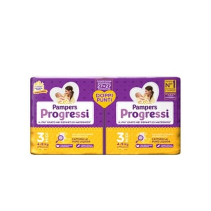 Pampers Progressi Midi Size 3 54 Nappies