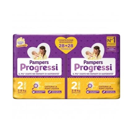 Pampers Progressi Mini Size 2 56 Nappies