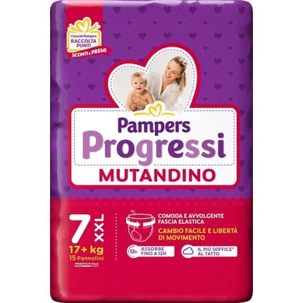 Pampers Progressi XXL Size 7 15 Diapers