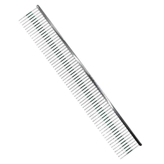 Pawfection Professional 10.5" Steel Comb with Green Line