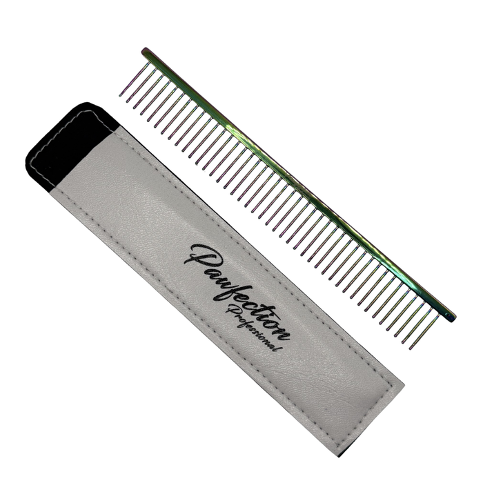 Pawfection Professional Multicolor Titanium Coarse Comb 6.5"