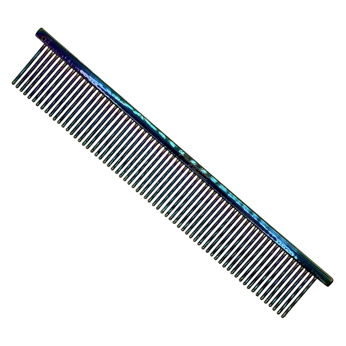 Pawfection Professional Multicolor Titanium Fine Comb 5.5"