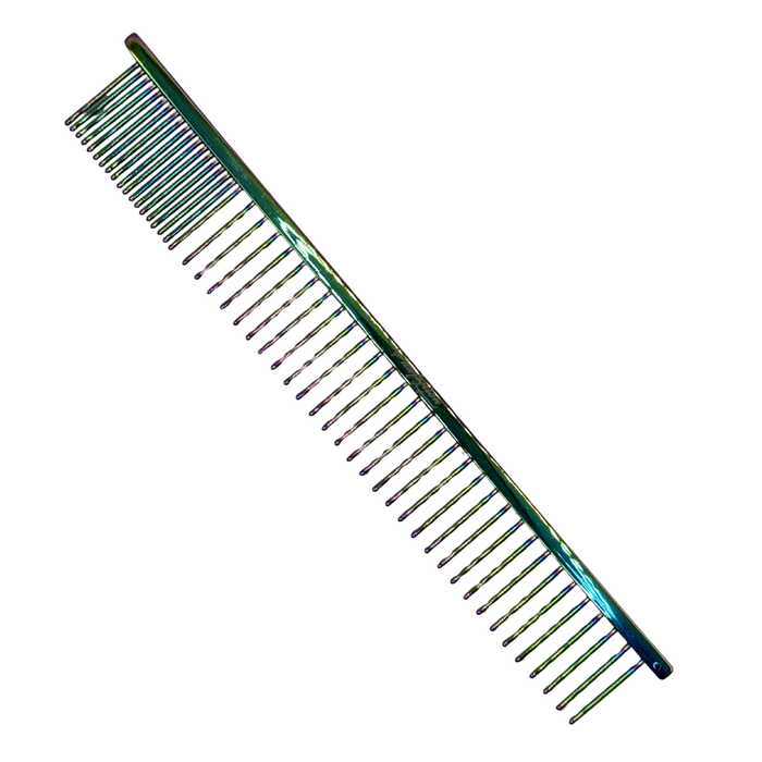 Pawfection Professional Multicolor Titanium Fine/Coarse Comb 6.5"