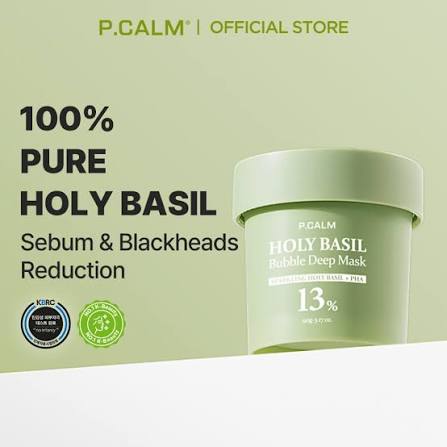 P.Calm Holy Basil Bubble Deep Mask 90g