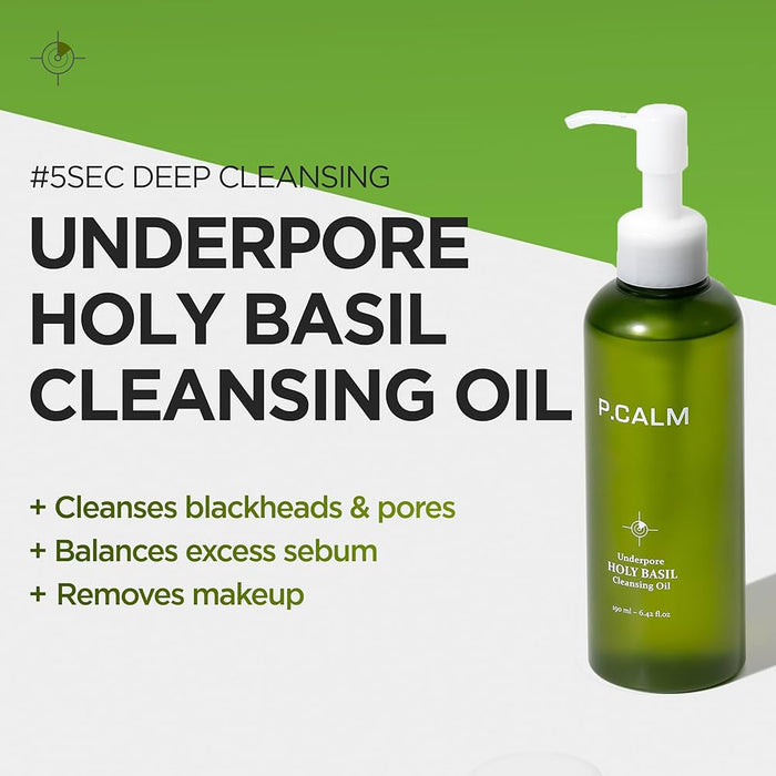 P.Calm Underpore Holy Basil Cleansing Oil 190ml