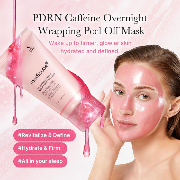 Medicube PDRN Pink Caffeine Night Wrapping Mask Nudie Glow Australia