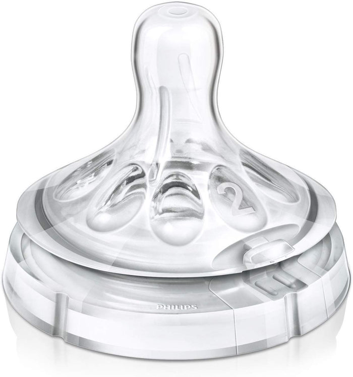 Philips Avent Natural Slow Flow Teats (1+ Month), 2 Pieces - Makkah Pharmacy