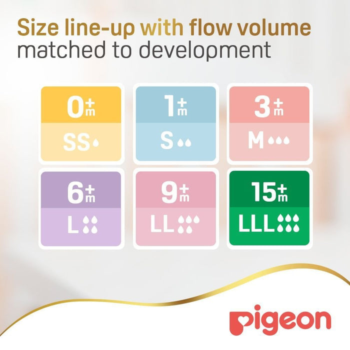 Pigeon Softouch Medium Anti-Colic Y-Cut Nipples (3+ Months), 2 Pieces