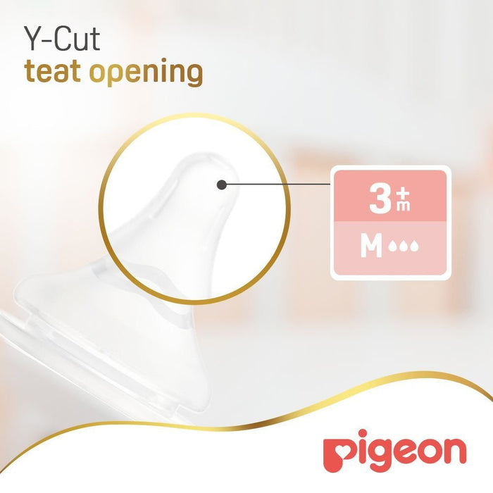 Pigeon Softouch Medium Anti-Colic Y-Cut Nipples (3+ Months), 2 Pieces