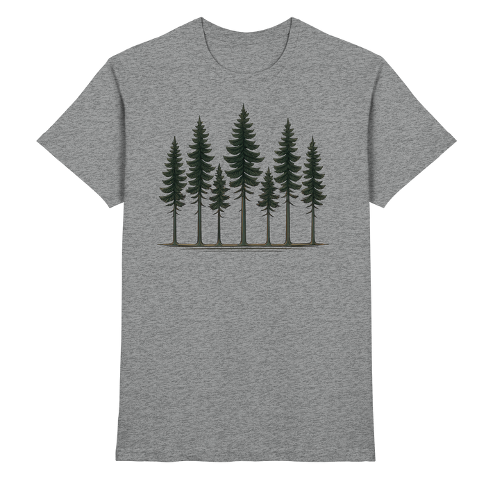 Unisex Pine Dusk Shirt by Arvenzo in sports grey meliert, front view showcasing a stylish casual shirt design.
