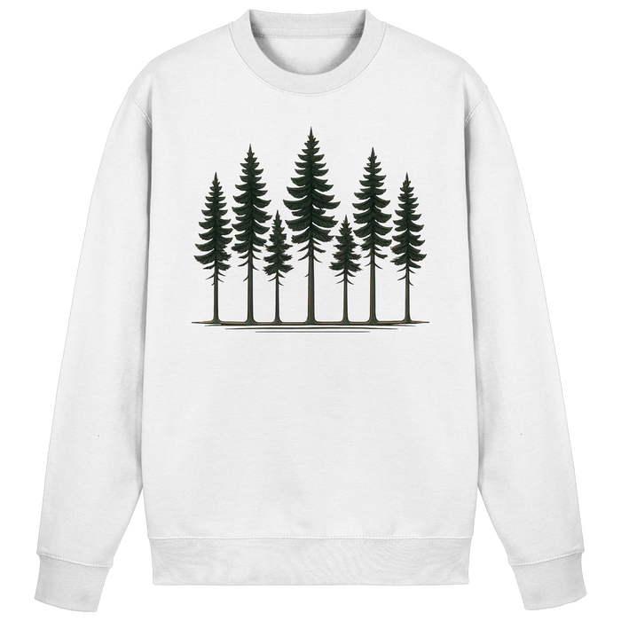 Arvenzo Pine Dusk Sweatshirt in Arctic White, front view showing a cozy, casual sweatshirt with a simple design and soft fabric.