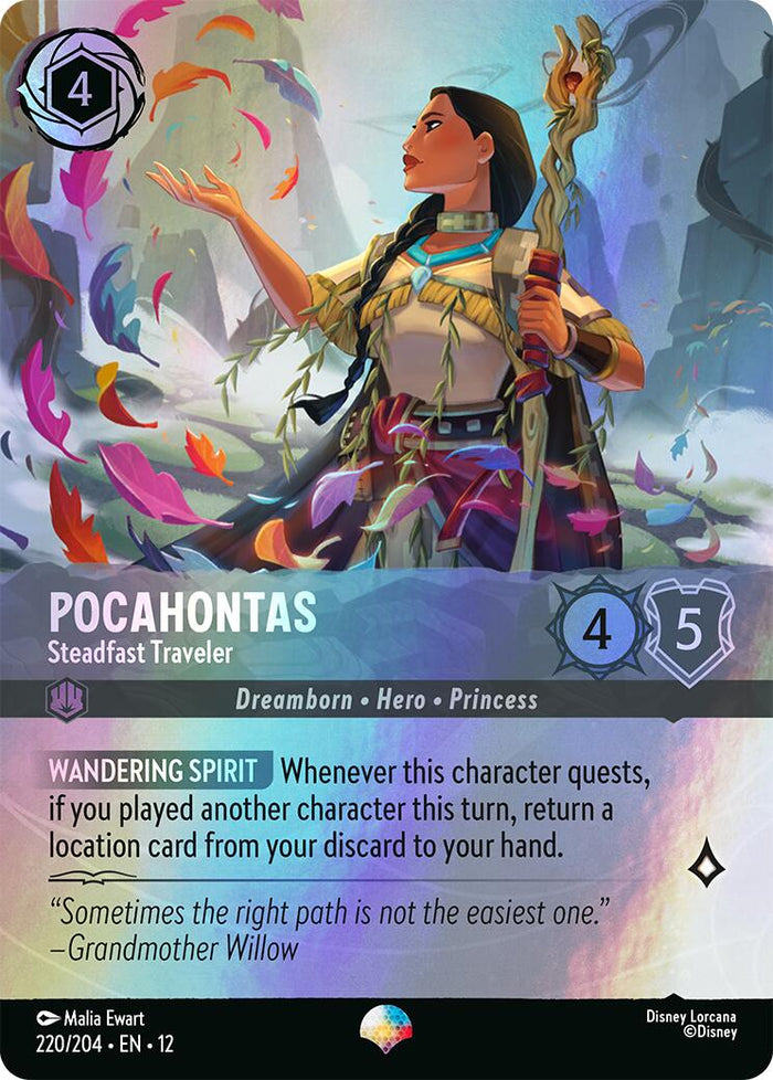 Pocahontas - Steadfast Traveler (Epic) (220/204) [Wilds Unknown] - Shop at xdovtoxtgo