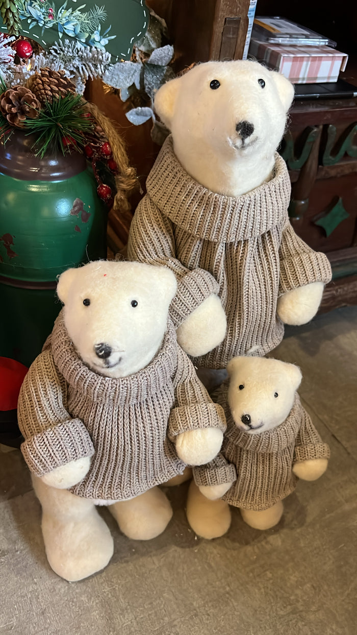 POLAR BEAR WITH KNIT SWEATER
