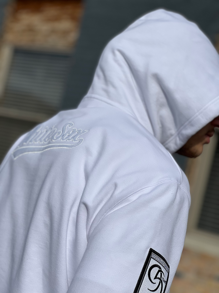 Premium Exclusives White Tonal 1990 Script Hood-1