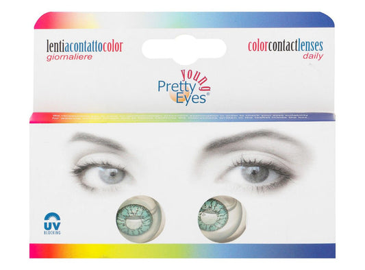 Pretty Eyes Young Sterile Daily Color Contact Lenses Ocean, 2 Pieces - Makkah Pharmacy