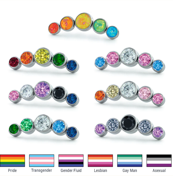 Pride Bezel Set Clusters (5pcs)