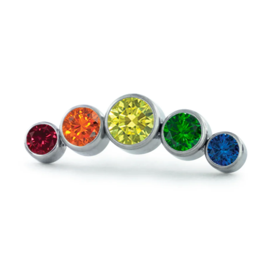 Pride Bezel Set Clusters (5pcs)