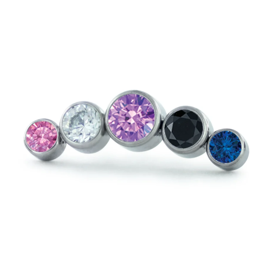 Pride Bezel Set Clusters (5pcs)