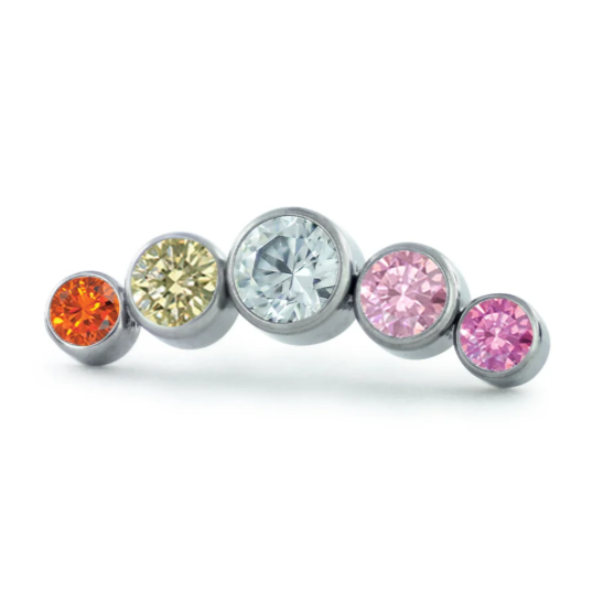 Pride Bezel Set Clusters (5pcs)