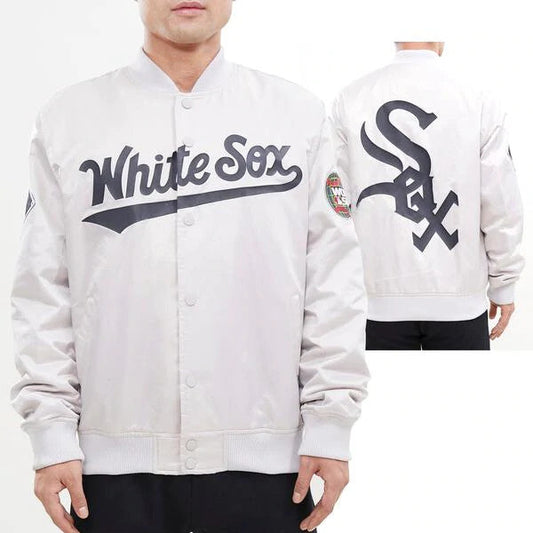 Pro Standard Satin Grey WS05 White Sox Jacket