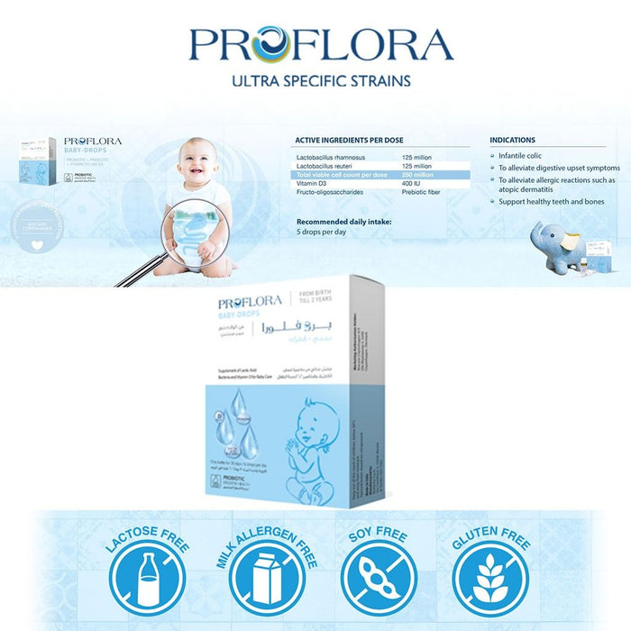 Proflora Baby Drops Probiotic Digestive Health, 7.5ml - Makkah Pharmacy