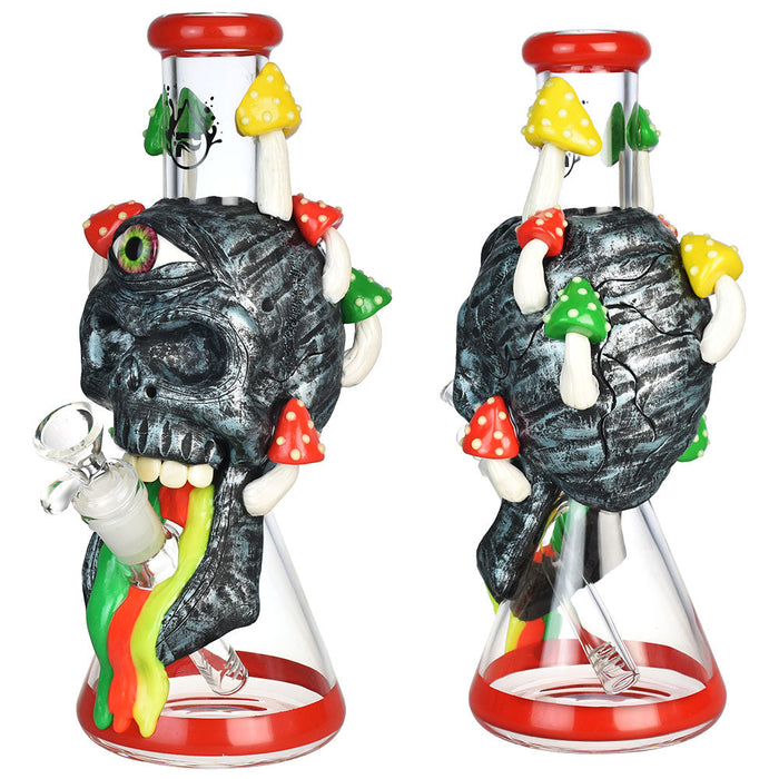 Pulsar Rainbow Puking Skull Beaker Water Pipe