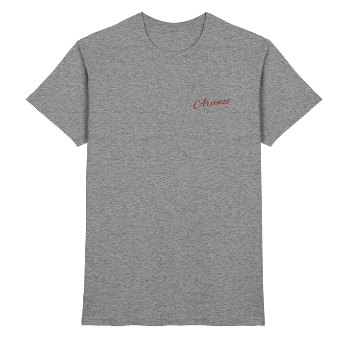 Unisex Arvenzo Pure Ground Shirt in sports grey meliert, front view showing soft fabric and classic fit.