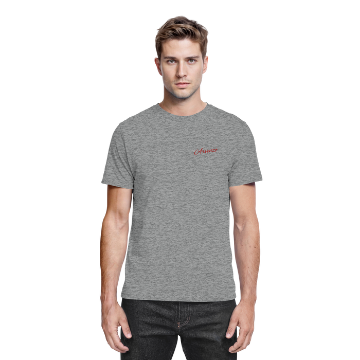 Front view of Arvenzo unisex Pure Ground shirt in sports grey meliert, showing a classic crew neck and comfortable fit.