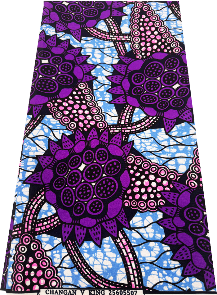 Purple and Blue African Fabric